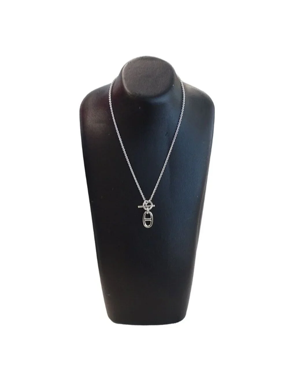 Hermes Necklace Chaine D'ancre Amulet Silver Polished